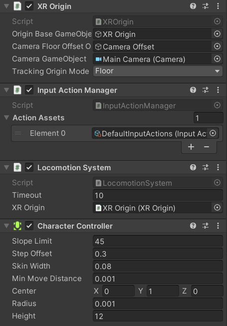 Unity settings