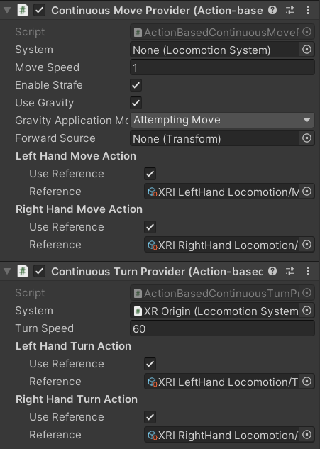 Movement and Rotation components